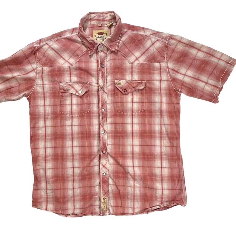 Larry Mahan Cowboy Collection Mens XXL Red Pearl Snap WesternShirt LM1310701NS - Picture 2 of 9